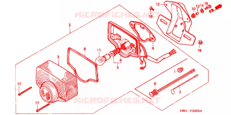 FEU ARRIERE Honda MOTO 90 CD 1988  CD90H