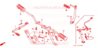 REPOSE PIED   KICK   BEQUILLE   PEDALE pour Honda BENLY CD 90 de 1993
