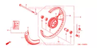 ROUE AVANT pour Honda BENLY CD 90 de 1995