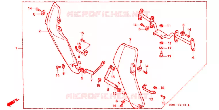 PROTEGE JAMBE Honda MOTO 90 CD 1995  CD90S