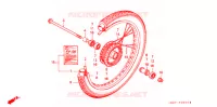 ROUE AVANT pour Honda BENLY CD 90 S de 1996
