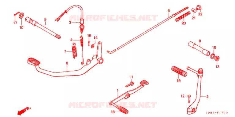 PEDALE - KICK Honda MOTO 90 CD 1997  CD90ST