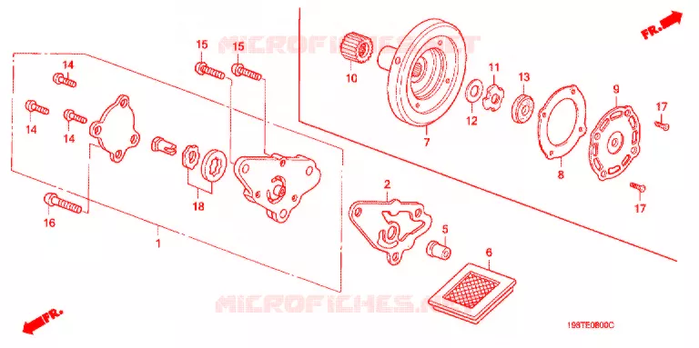 POMPE A HUILE - FILTRE A HUILE Honda MOTO 90 CD 1997  CD90ST