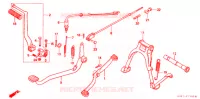 PEDALE   BEQUILLE pour Honda CHALY 70 de 1982