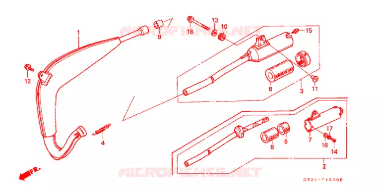 ECHAPPEMENT Honda MOTO 80 CR 1990  CR80RL