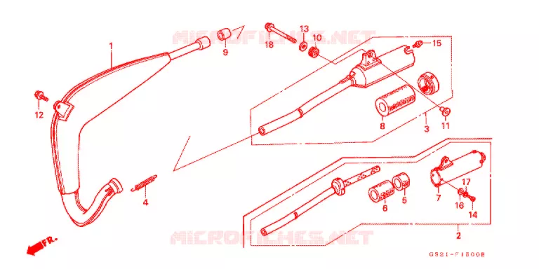 ECHAPPEMENT Honda MOTO 80 CR 1995  CR80RS