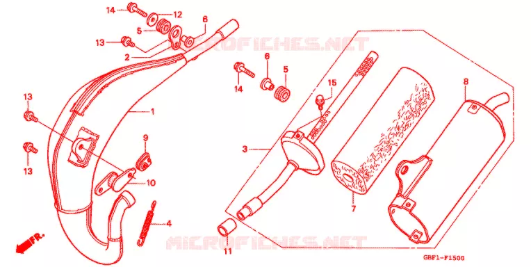 ECHAPPEMENT Honda MOTO 80 CR 1996  CR80RT