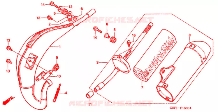ECHAPPEMENT Honda MOTO 80 CR 2000  CR80RY