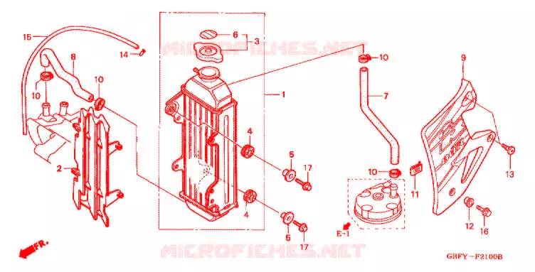 RADIATEUR Honda MOTO 80 CR 2000  CR80RY