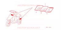AUTOCOLLANTS pour Honda PAL 50 M de 1987