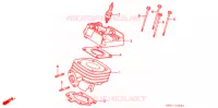 CYLINDRE   CULASSE pour Honda PAL 50 M de 1987