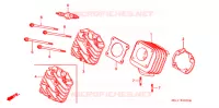 CYLINDRE   CULASSE pour Honda 50 LIVE DIO ZX, front brake disk, NH237I de 1994
