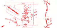 MAITRE CYLINDRE DE FREIN AVANT (1) pour Honda 50 LIVE DIO ZX, front brake disk, NH237I de 1994