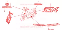 T (3) pour Honda 50 LIVE DIO ZX, front brake disk, NH237I de 1994