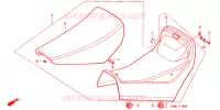 SELLE   CARENAGE pour Honda TLM 200 de 1987