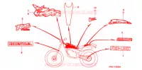 AUTOCOLLANTS (5) pour Honda TLM 220 de 1992