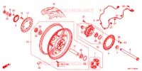 ROUE ARRIERE pour Honda CBR 1000 RR ABS BLACK de 2017