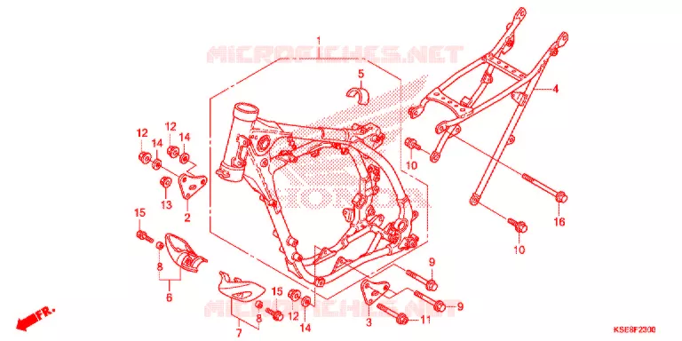 CADRE Honda MOTO 150 CRF 2017  CRF150RH