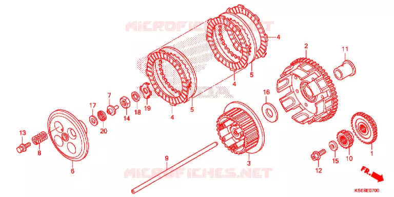 EMBRAYAGE Honda MOTO 150 CRF 2017  CRF150RH