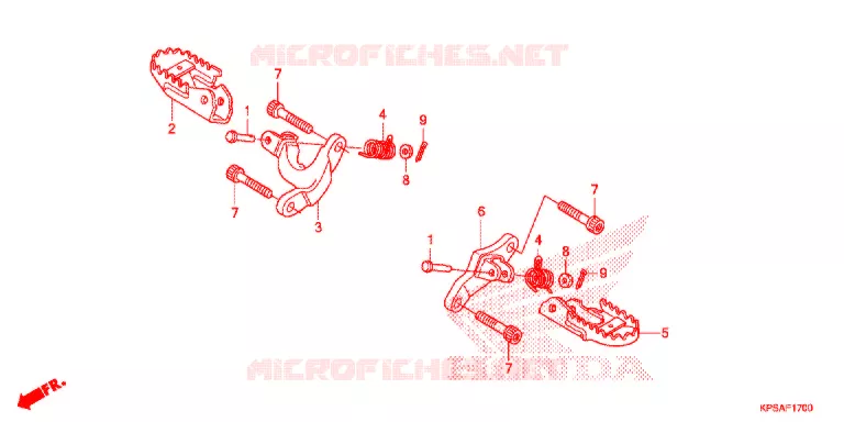 REPOSE PIED Honda MOTO 230 CRF 2017  CRF230FH