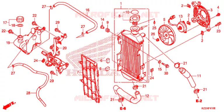 RADIATEUR Honda MOTO 250 CRF 2017  CRF250LAH