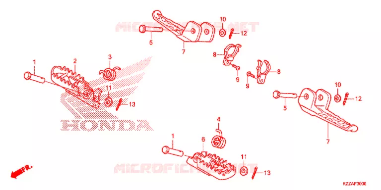 REPOSE PIED Honda MOTO 250 CRF 2017  CRF250LAH