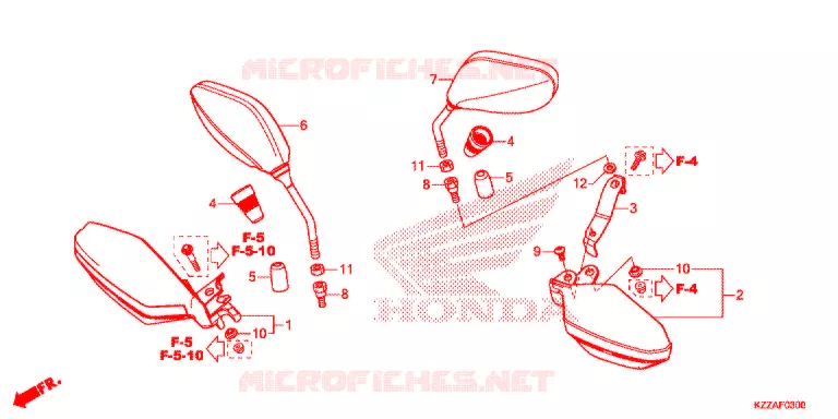 RETROVISEUR - PROTEGE MAIN Honda MOTO 250 CRF 2017  CRF250LAH