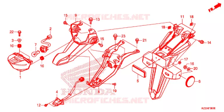 FEU ARRIERE Honda MOTO 250 CRF 2017  CRF250RLH