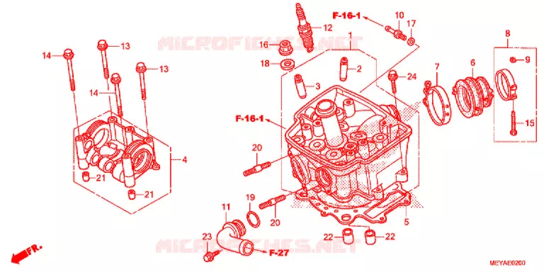 CULASSE Honda MOTO 450 CRF 2017  CRF450XH