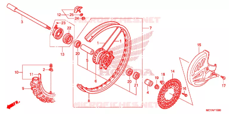 ROUE AVANT Honda MOTO 450 CRF 2017  CRF450XH