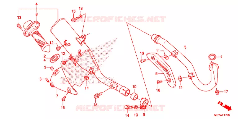 SILENCIEUX D'ECHAPPEMENT Honda MOTO 450 CRF 2017  CRF450XH