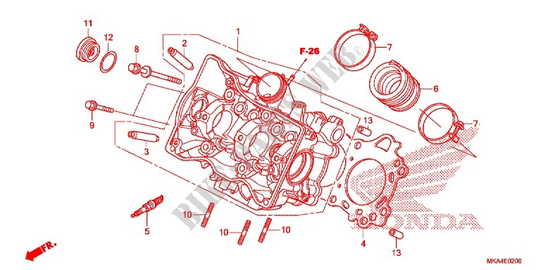 CULASSE pour Honda NC 750 X ABS DCT de 2017