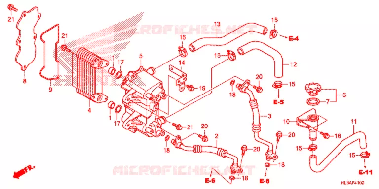 RADIATEUR D'HUILE Honda ATV 700 PIONEER 2017  SXS700M2H