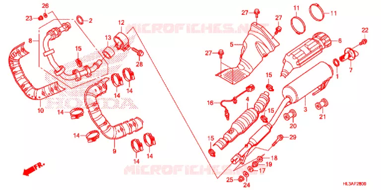 SILENCIEUX D'ECHAPPEMENT Honda ATV 700 PIONEER 2017  SXS700M2H