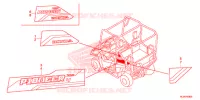 AUTOCOLLANTS pour Honda PIONEER 700 M4 DELUXE de 2017