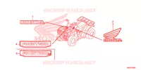 AUTOCOLLANTS pour Honda TRX 250 FOURTRAX RECON Electric Shift de 2017