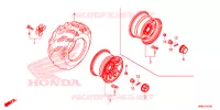 ROUE ARRIERE pour Honda FOURTRAX 500 FOREMAN RUBICON 4X4 AT IRS DCT EPS DELUXE de 2017