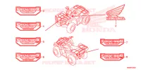 AUTOCOLLANTS pour Honda FOURTRAX 500 FOREMAN 4X4 Electric Shift, Power Steering de 2017