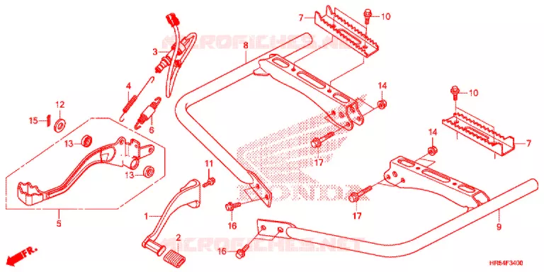 PEDALE - REPOSE PIED Honda ATV 500 FOURTRAX 2017  TRX500FM6H