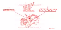 AUTOCOLLANTS pour Honda FOURTRAX 650 RINCON de 2004
