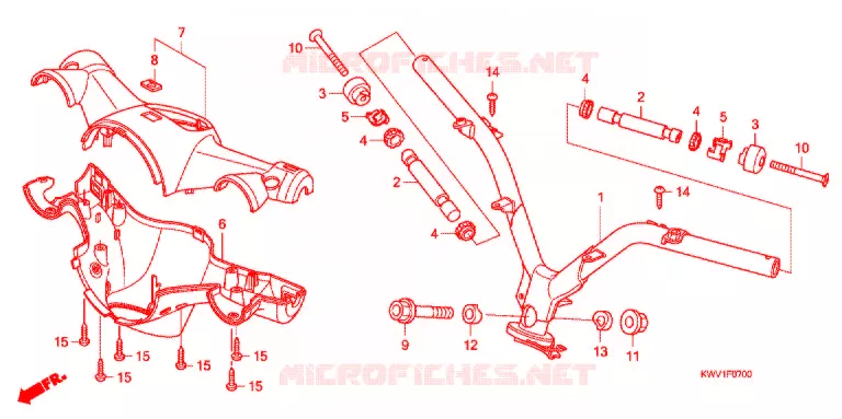 GUIDON - CARENAGE Honda MOTO 110 CUB 2015  C110B