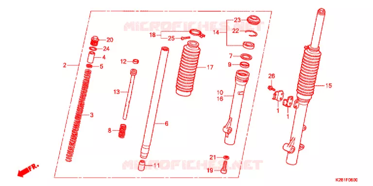 FOURCHE Honda MOTO 125 CRF 2017  CRF125FBE