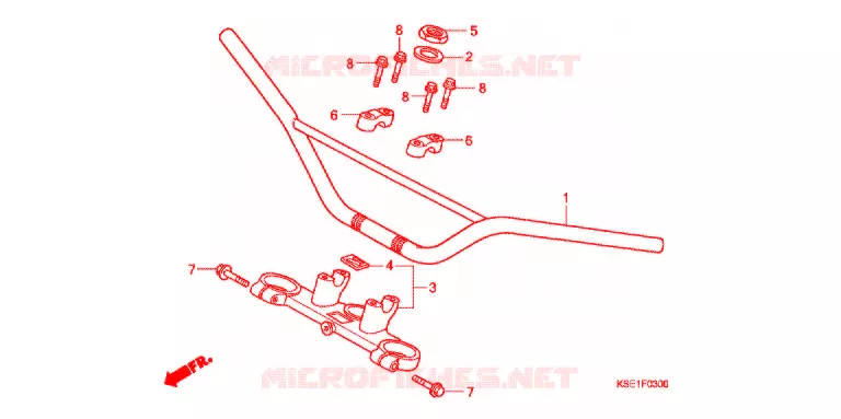 GUIDON - TE DE FOURCHE Honda MOTO 150 CRF 2007  CRF150R7