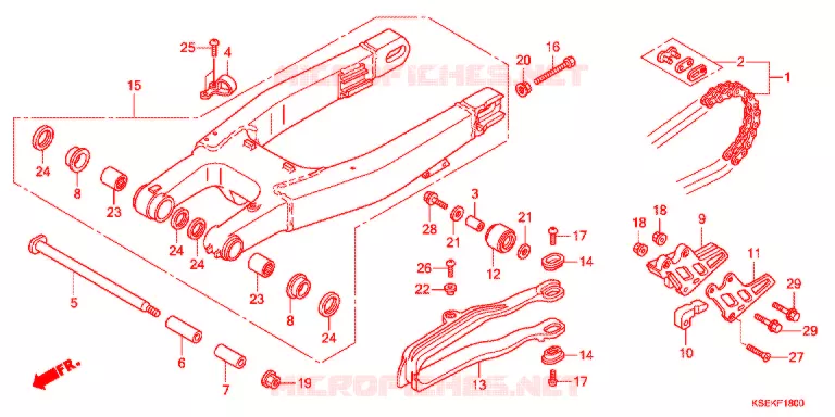 BRAS OSCILLANT Honda MOTO 150 CRF 2017  CRF150RBE