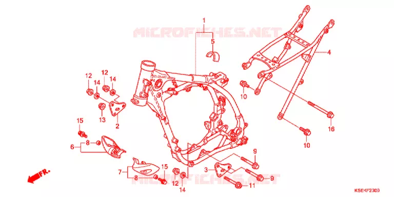 CADRE Honda MOTO 150 CRF 2017  CRF150RBE