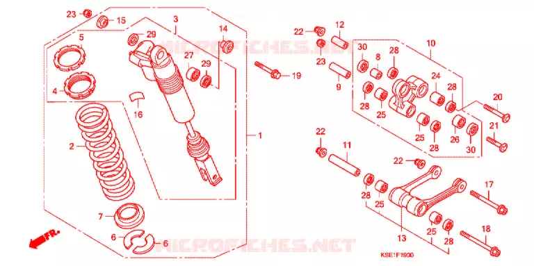 AMORTISSEUR ARRIERE Honda MOTO 150 CRF 2012  CRF150RC
