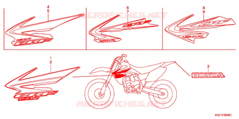 AUTOCOLLANTS Honda MOTO 150 CRF 2012  CRF150RC