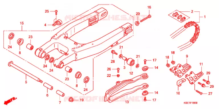 BRAS OSCILLANT Honda MOTO 150 CRF 2012  CRF150RC