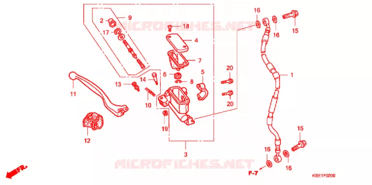 MAITRE CYLINDRE DE FREIN AVANT Honda MOTO 150 CRF 2012  CRF150RC