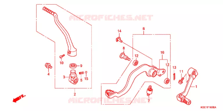 PEDALE - KICK Honda MOTO 150 CRF 2012  CRF150RC